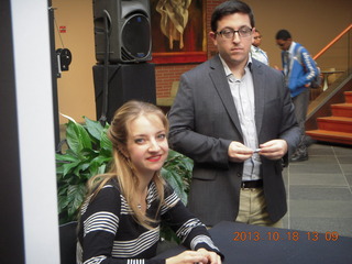 Lise de la Salle pianist signing CDs