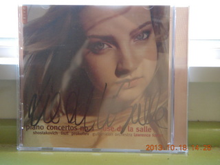 Lise de la Salle pianist autographed CD