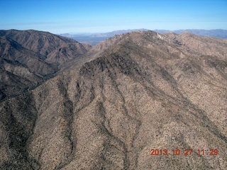aerial - mountains going to Alamo Lake