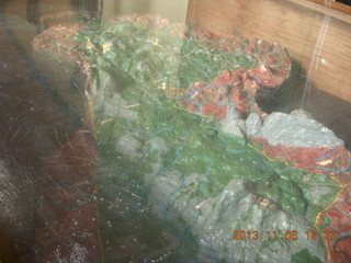 236 8f6. Uganda - Primate Lodge Kabile chimpanzee park - relief map