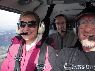 Nikki, Rebeka, and Adam flying in N8377W