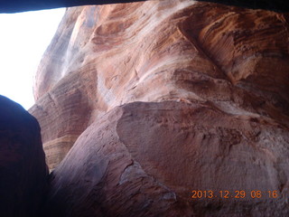 35 8gv. Cave Valley hike - our echo cave - looking up