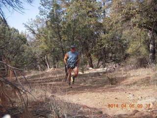 Uganda - eclipse site - Adam running (back)