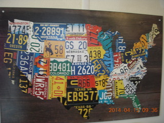 Bagdad fly-in breakfast - license plate map