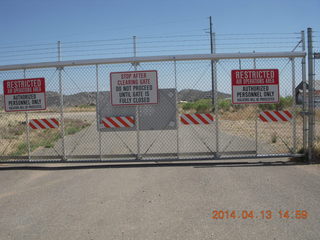 Bagdad hike (my old running loop) - airport entrance signs