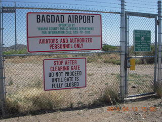 Bagdad hike (my old running loop) - airport entrance signs