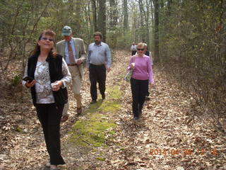 forman-acton-family - walking to his cabin Connie, Gary, Erik, Judy