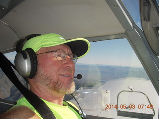 Adam flying N8377W to Double Circle Ranch