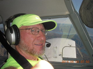 Adam flying N8377W to Double Circle Ranch