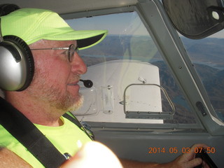Adam flying N8377W to Double Circle Ranch