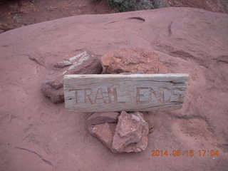 339 8mg. Fisher Tower hike - Trail Ends