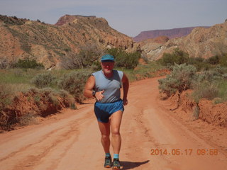 Double Circle Ranch run - Adam running