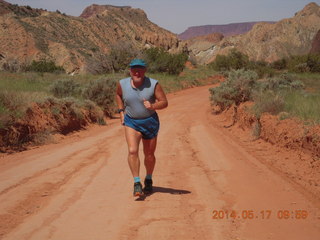 Double Circle Ranch run - Adam running