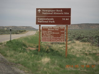 6 8mj. driving to Needles - sign