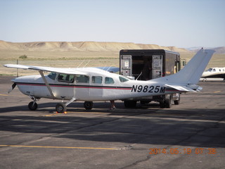 5 8mk. airplane and UPS truck at Canyonlands Field (CNY)