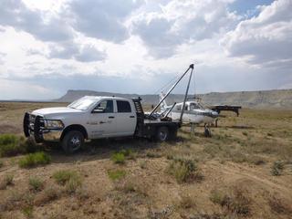 21 8mw. disassembly of n8377w at sand wash airstrip