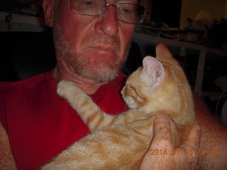 280 8pf. Adam and my kitten Max