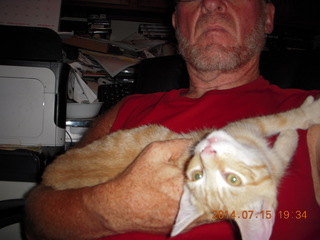 283 8pf. Adam and my kitten Max