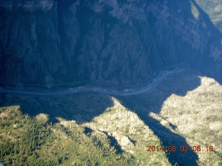 53 8q2. aerial - Colorado - Rocky Mountains - along I-70