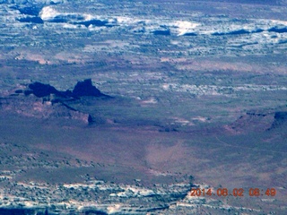 167 8q2. aerial - Colorado River - Cataract Canyon area - Browns Rim airstrip