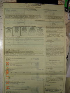 Lunde's Volkswagon - my new car paperwork