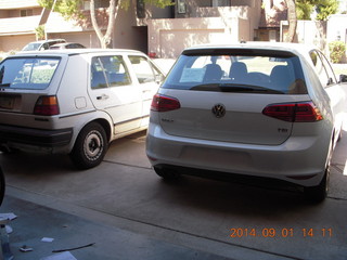my new 2015 VW Golf and my old 1987 Golf