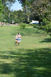 Eric L's pictures - Cheltenham XC - Curtis Arboretum - Josh G and Adam running
