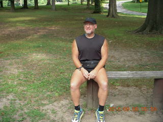 Curtis Arboretum - Adam ready to run and race - Cheltenham XC