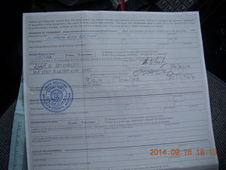 Lunde's Volkswagon - my new car paperwork