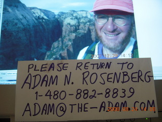 Adam at Zion picture for camera welcome screen