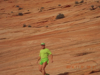 38 8t1. Zion National Park - Adam on slickrock (tripod and timer)