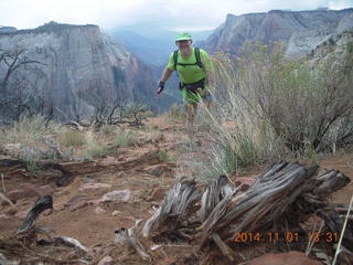 78 8t1. Zion National Park - Observation Point hike - summit - Adam