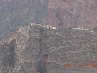 99 8t1. Zion National Park - Observation Point hike - people atop Angels Landing