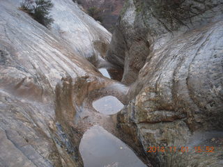 119 8t1. Zion National Park - Observation Point hike - rain on pools