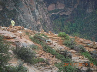 65 8t2. Zion National Park Angels Landing hike - cairn farm
