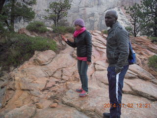 118 8t2. Zion National Park - West Rim hike - Elaine and Stanley