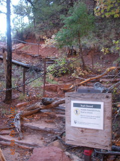 77 8t3. Zion National Park - Emerald Ponds hike - closed trail