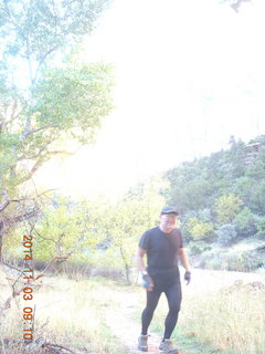 92 8t3. Zion National Park - path along the Virgin River - Adam