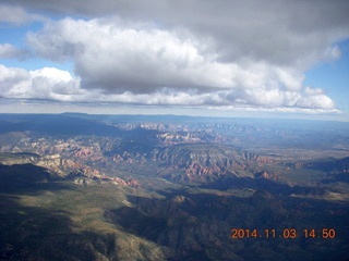 148 8t3. aerial - Sedona under clouds