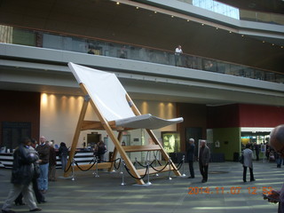 giant chair in Kimmel lobby