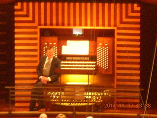 Philadelphia Orchestra stage with organ close up