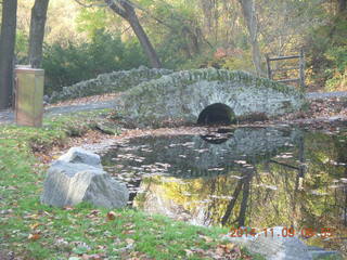 Curtis Arboretum - fall foliage- stone bridge
