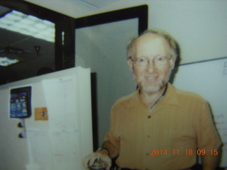 fake spider at HOA party