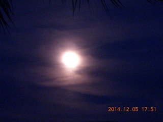 hazy cloudy full moon