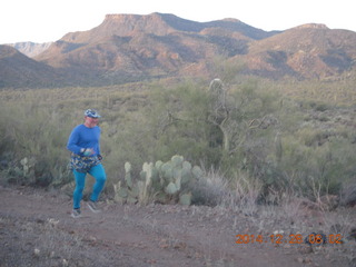 Adam running near Red Creek airstrip