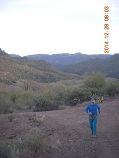Grapevine airstrip camping trip - Adam morning run - tripod and timer