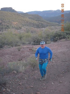Grapevine airstrip camping trip - Adam morning run - tripod and timer