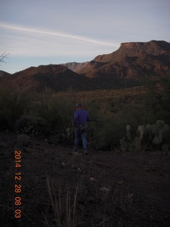 Grapevine airstrip camping trip - Adam morning run - tripod and timer