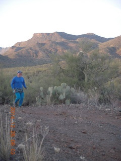 Adam running near Red Creek airstrip
