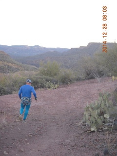 Grapevine airstrip camping trip - Adam morning run - tripod and timer